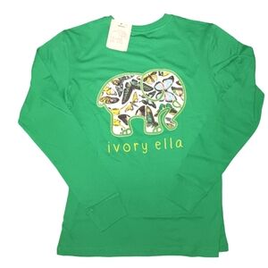 ivory ella Monarch Butterflies Long Sleeve T Shirt Size XS